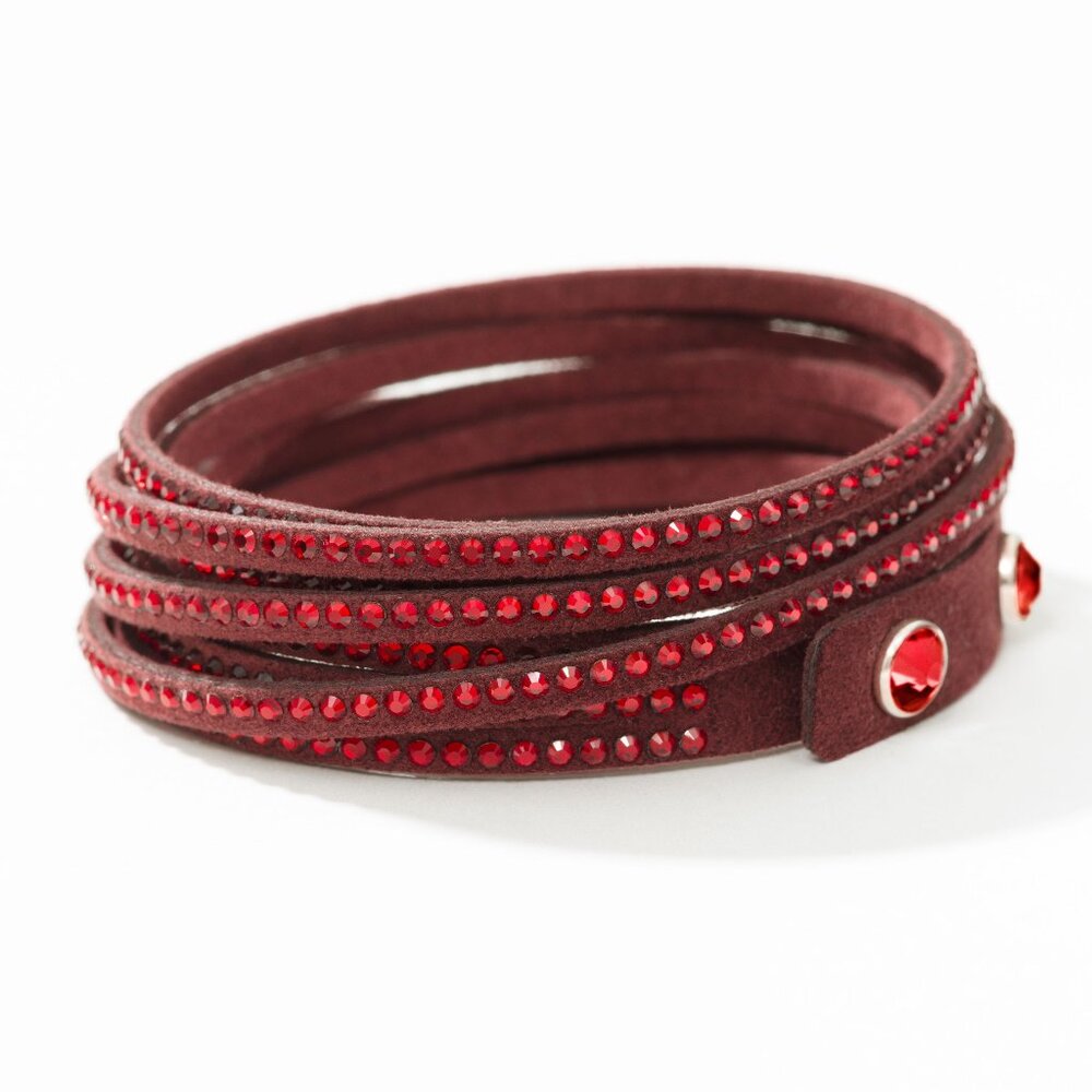 Swarovski Red Double Wrap Slake Bracelet